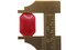 10 18mm x 13mm Red Rectangle Flatback Vintage Lucite Plastic Cabochons